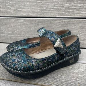 Alegria Paloma Rave On The Nile Mary Janes Shoes Metallic Shimmer 39 US 9